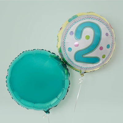 Second Birthday Gift Balloons Pastel Duo