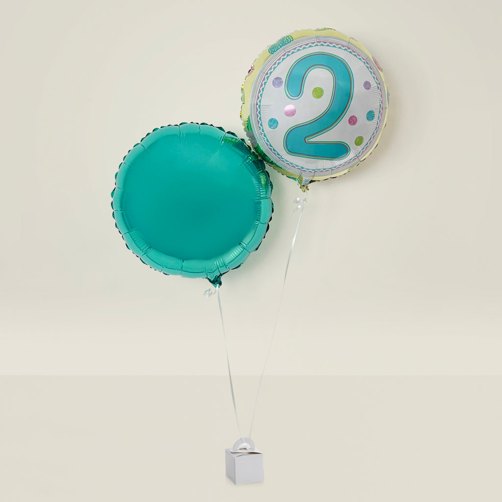Second Birthday Pastel Balloons Duo