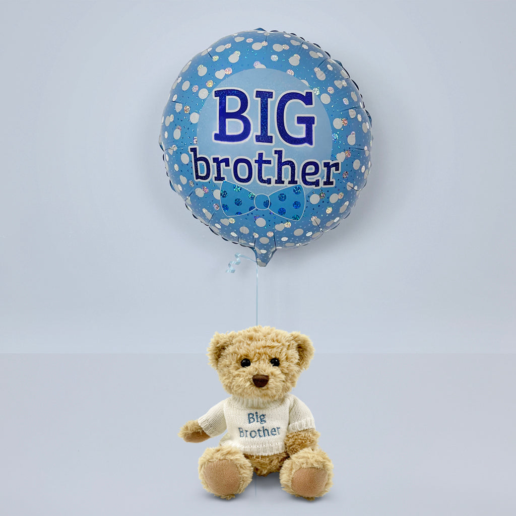 Silbing Gift Big Brother Balloon With Teddy Bear