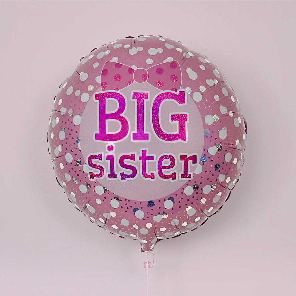 Silbing Gift Big Sister Balloon With Teddy Bear