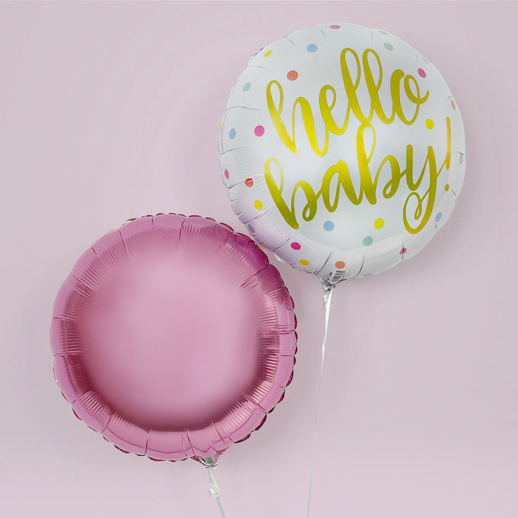 New Baby Gift Pink Gift Of Balloons