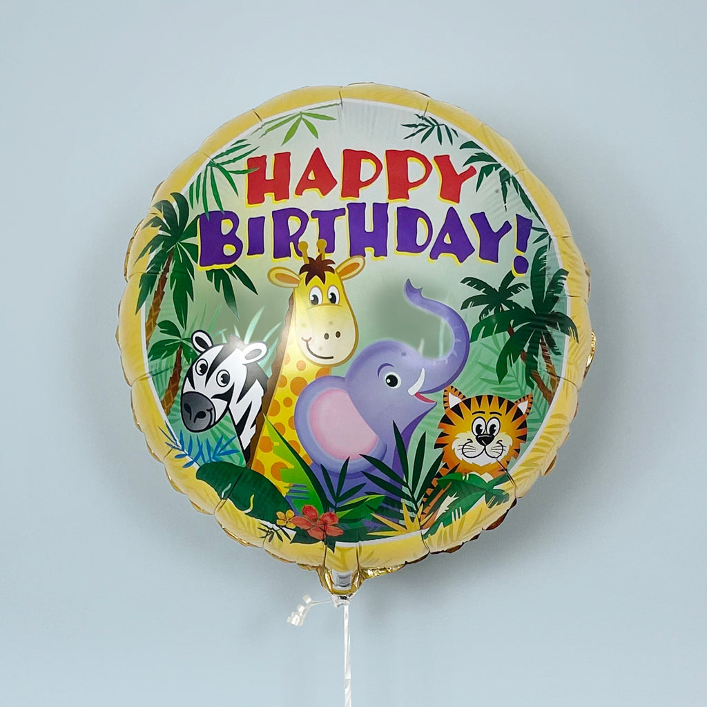 Jungle Balloon Birthday Set with Elephant Soft Toy
