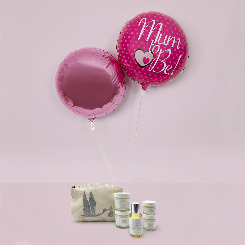 Gift For New Mum To Be Natural Skincare Gift With Balloons