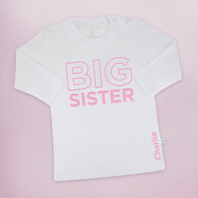 Sibling Girl Gift Big Sister T-Shirt Long Sleeved