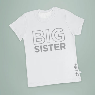 Personalised Big Sister T-shirt-Short-Sleeved