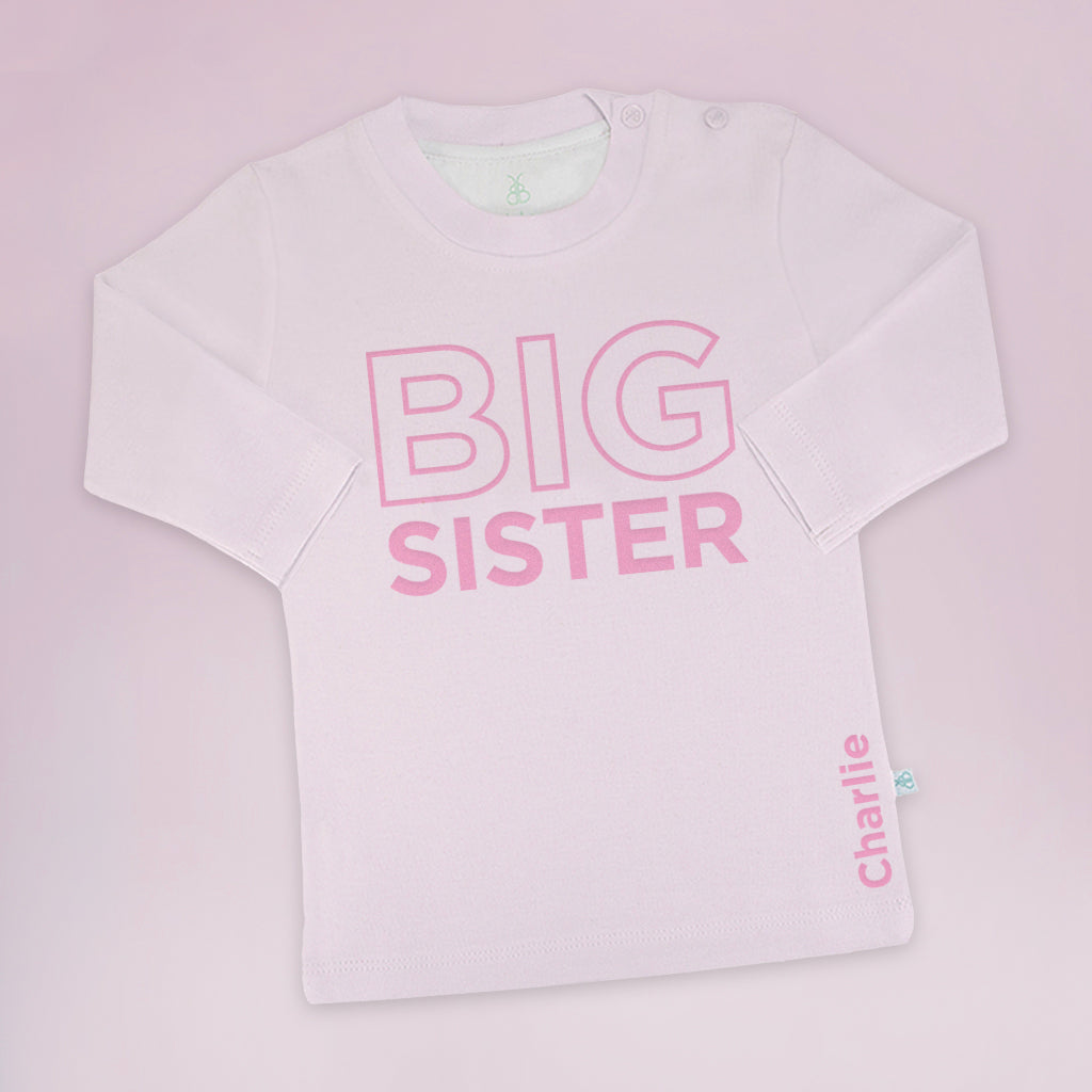 Big Sister T-Shirt with Personalised Bernard Bear