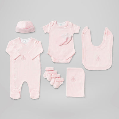 Personalised Little Love Moses Basket Baby Hamper- Pink