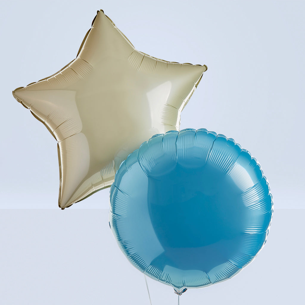 Moon and Stars Balloon Duo - Blue