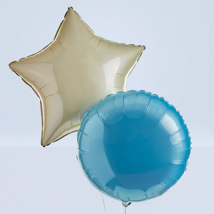 Moon and Stars Balloon Duo - Blue