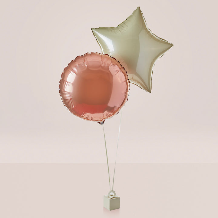 Baby Girl Gift Of Moon And Stars Balloon And Pink Baby Clothes Bouquet