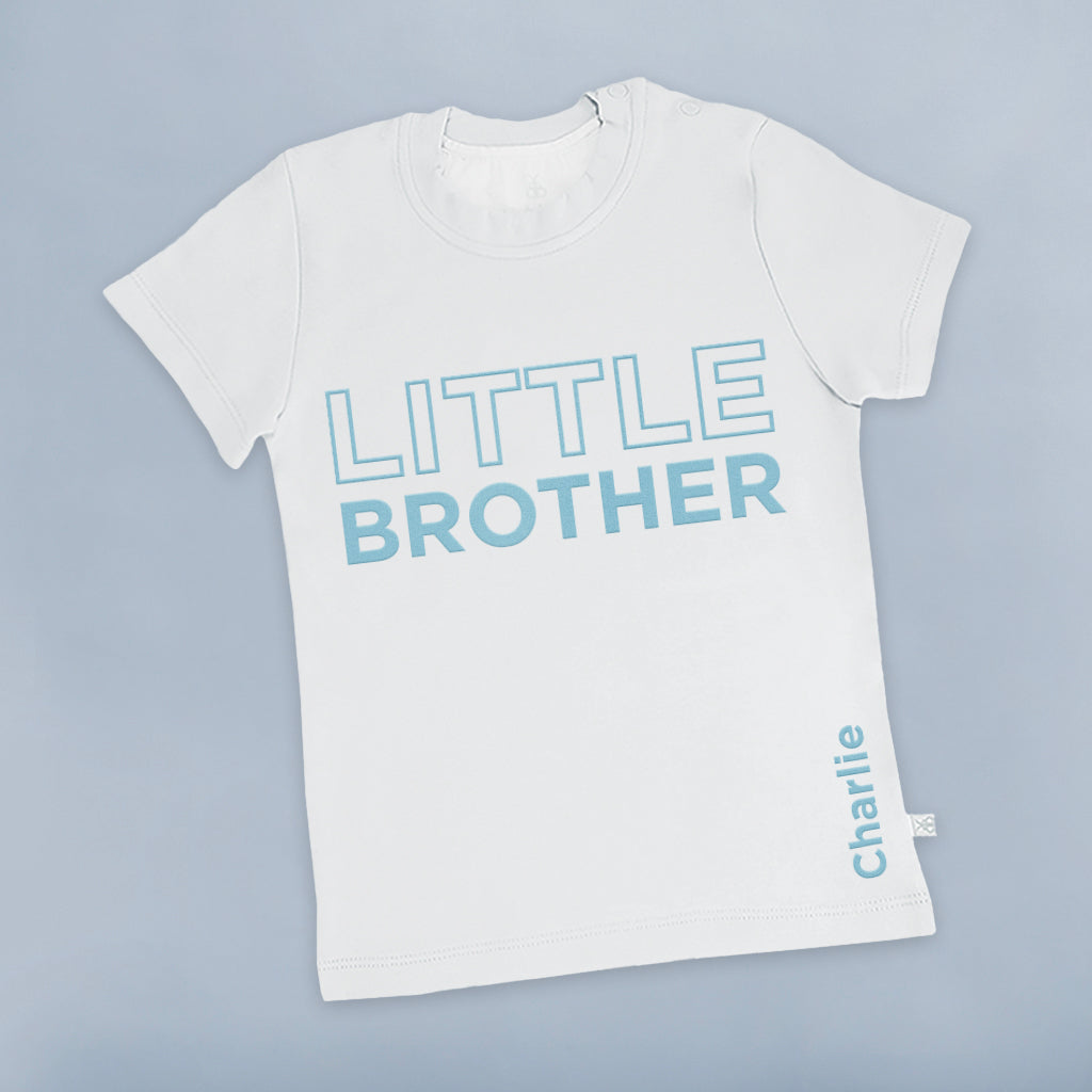 Sibling Personalised Gift Little Brother Short Sleeved T Shirt 