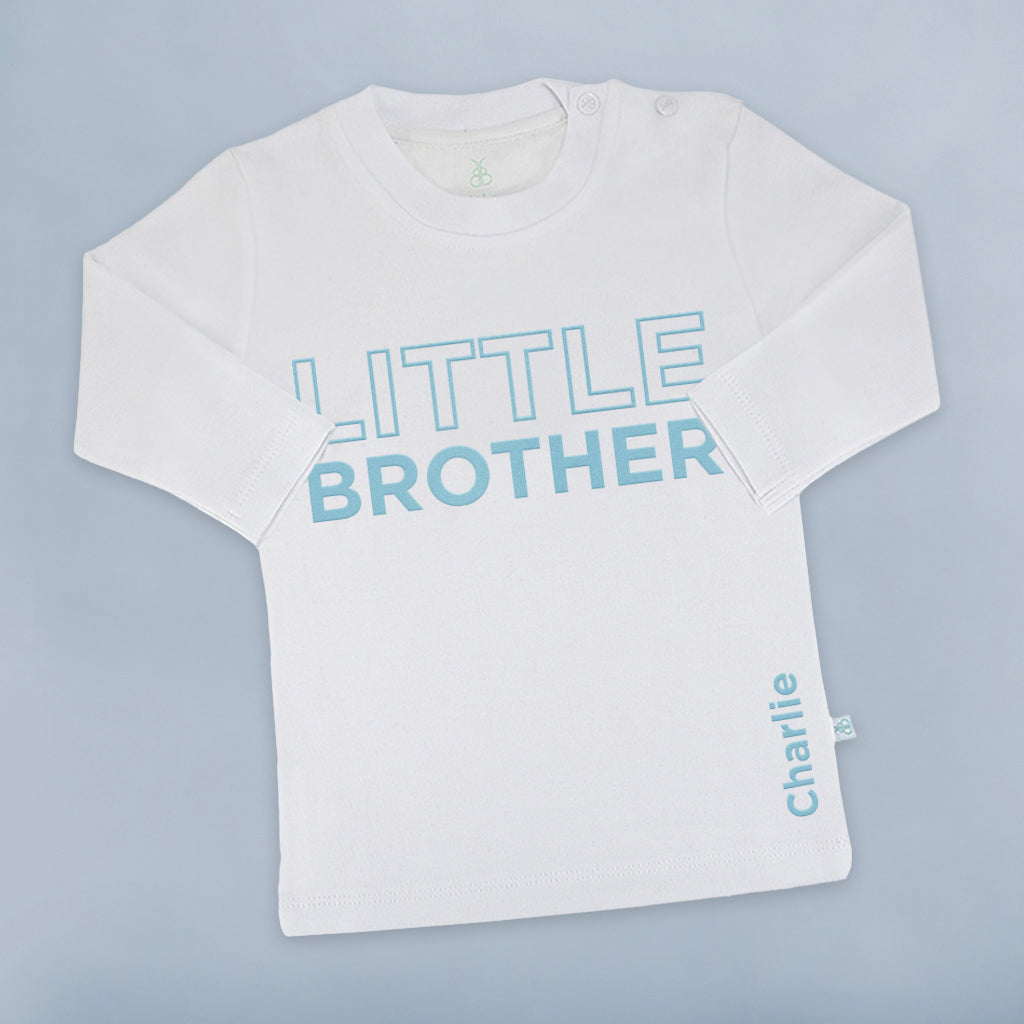 Sibling Personalised Gift Little Brother Long Sleeved T Shirt 