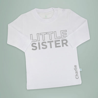 Personalised Little Sister T-shirt-Long-Sleeved