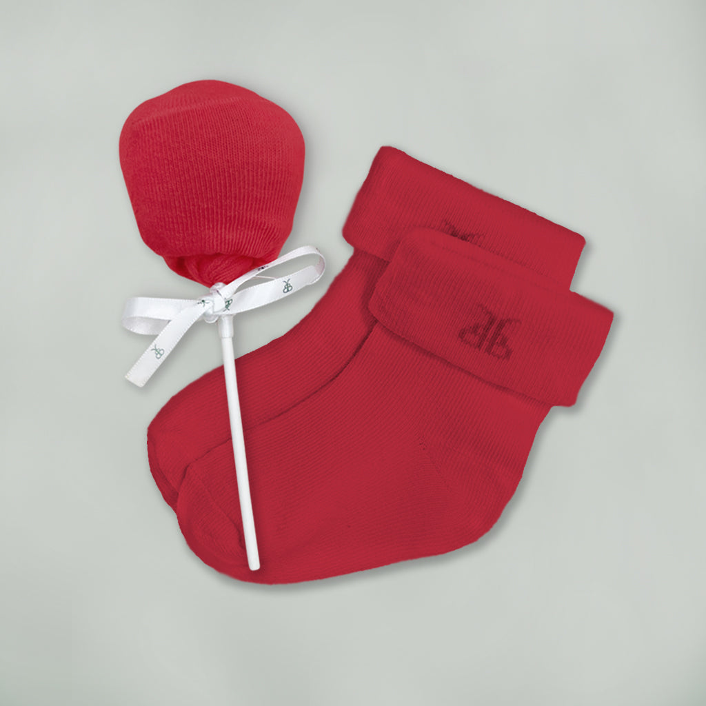 Personalised Valentine Bunny with Baby Sock-Pops