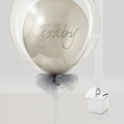 Luxury Baby Balloon and Personalised Bernard Bear