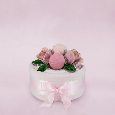 Luxury New Baby Bubble Balloon with Baby Girl Muslin Cake