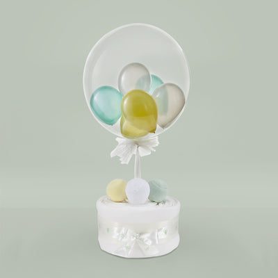 Baby Shower Gift  Bubble Balloon With Lollipop Nappy Cake