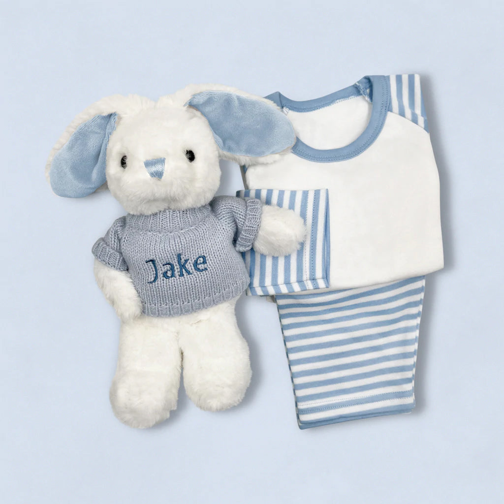 Little Bunny Snuggle Hamper, Blue
