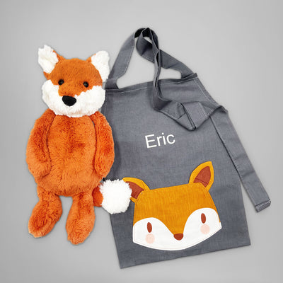 First Birthday Present Jellycat Bashful Fox And Personalised Apron