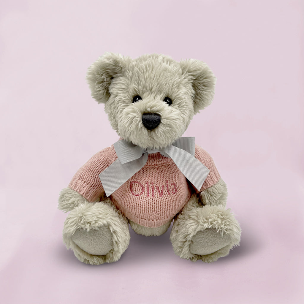 Personalised Berkeley Bear & Little Love Bathrobe, Pink