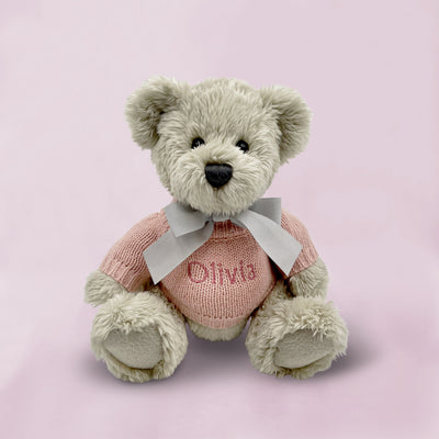 Personalised Baby Girl Gift Teddy Bear Soft Toy
