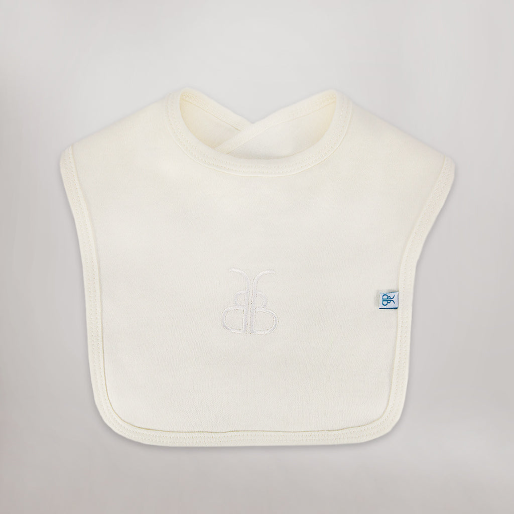 Cotton Baby Bib, Cream