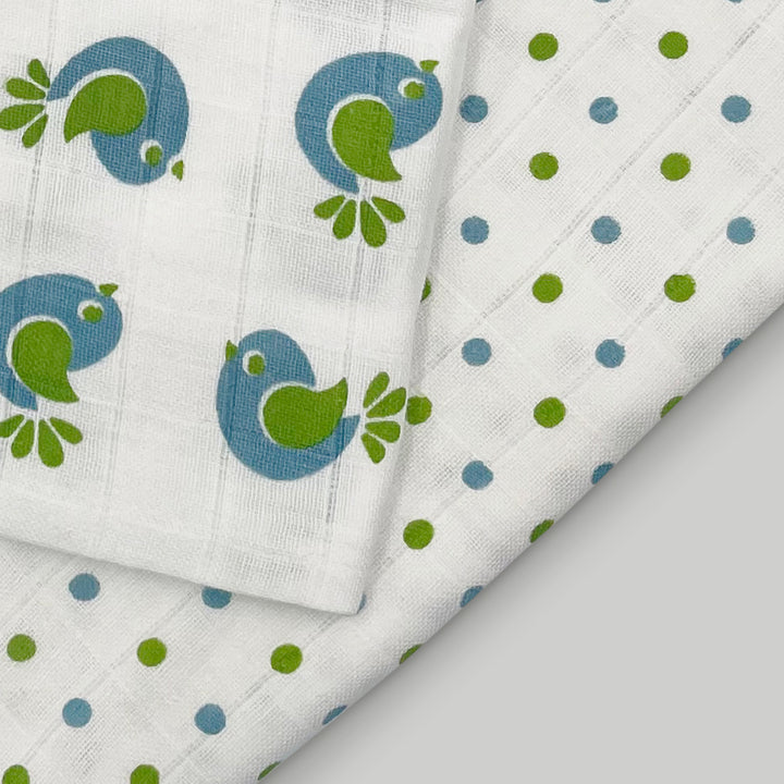 Muslin Swaddles Baby Gift Set, Blue