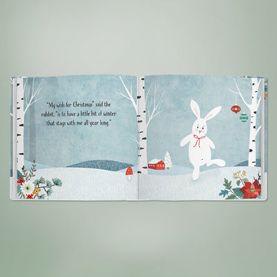 Little Grey Bunny's Personalised Christmas Stocking and Book Set
