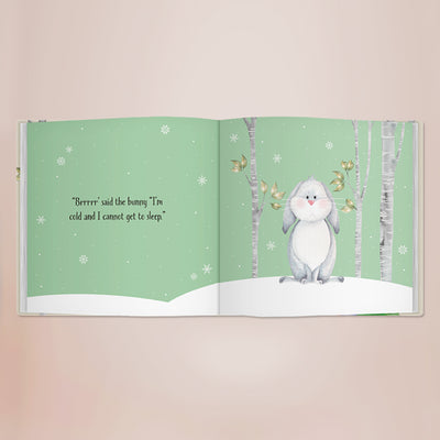 A Tale For A Sleepy Bunny with Personalised Little Grey Bunny Soft Toy