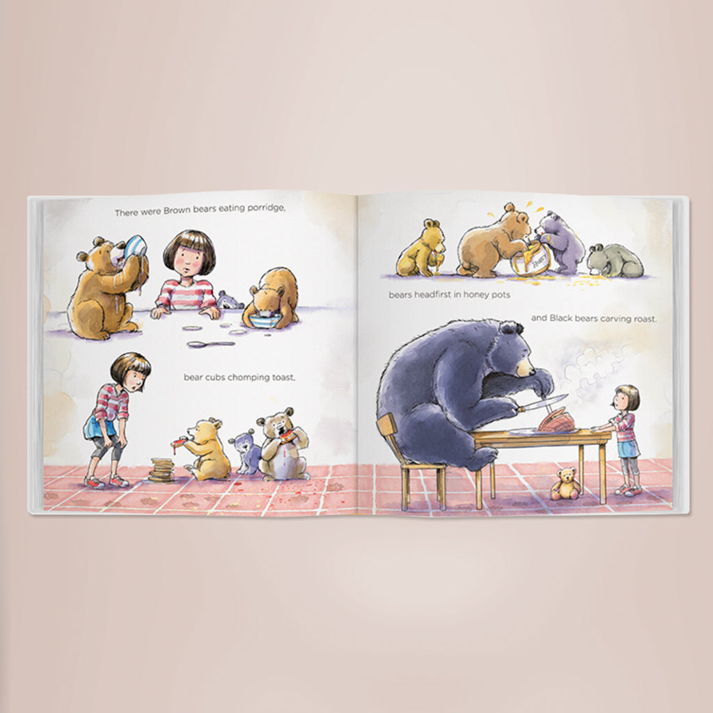 Personalised Bertie & Bear Book, White