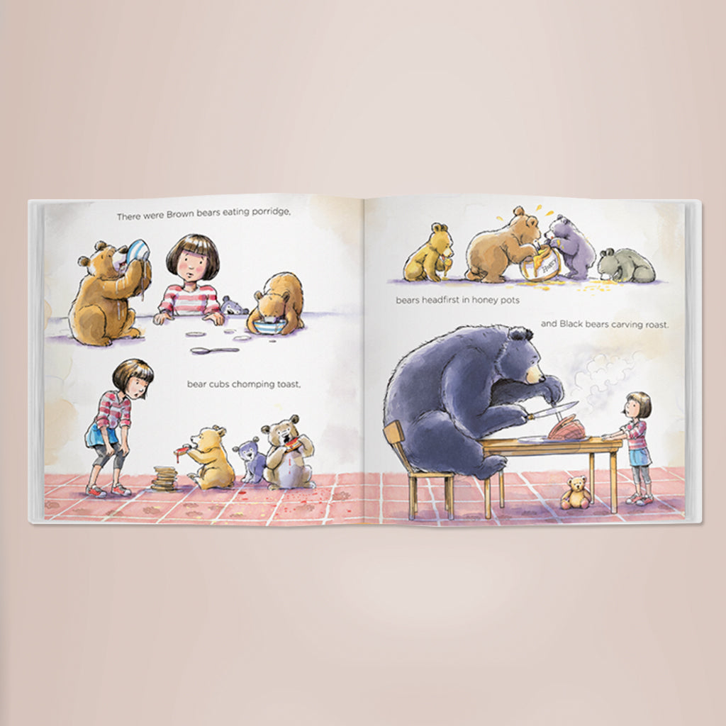 Personalised Bertie & Bear Book, Pink