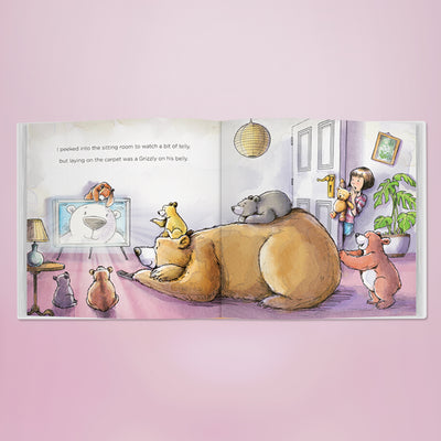 Personalised Bertie & Bear Book, Pink