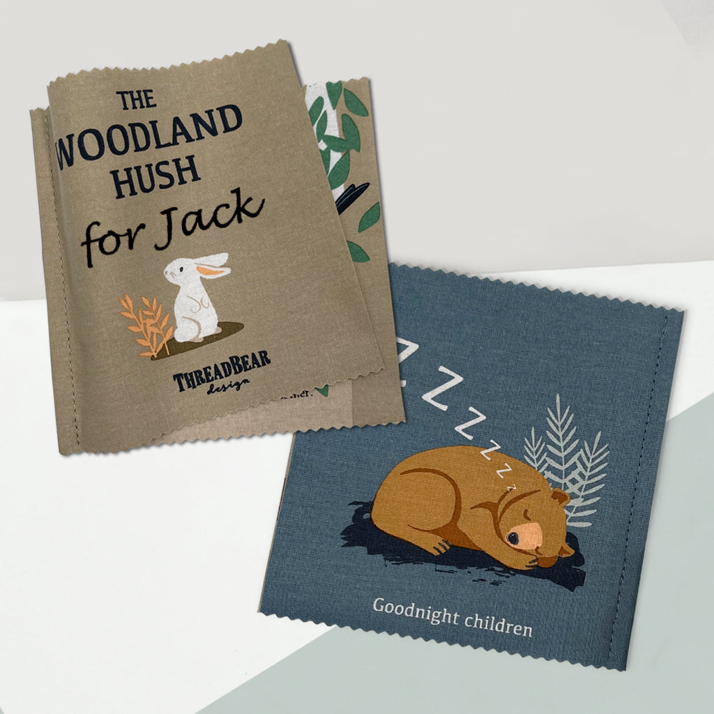 Personalised Rag Book and Little Grey Bunny