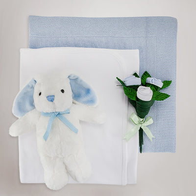 Personalised Little Blue Bunny Blanket Cake