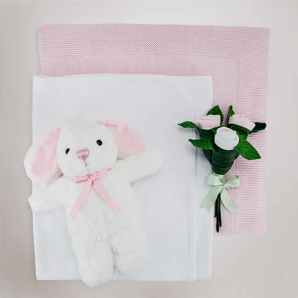 Personalised Little Pink Bunny Blanket Cake