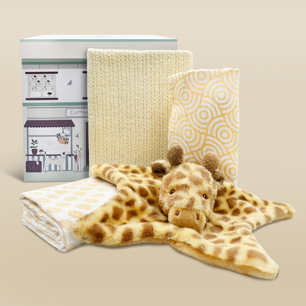 New Baby Gift Of Comforter Muslins And Blankets