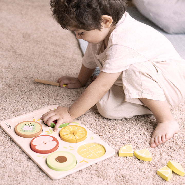 Wooden Fruit Cutting Puzzle