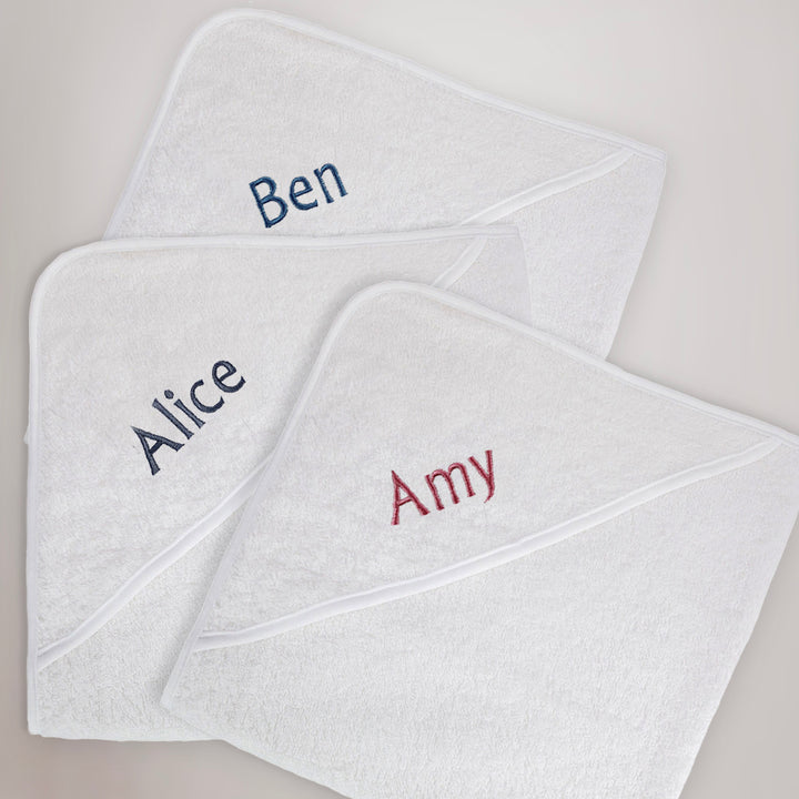 Childrens Large Personalised Hooded Bath Towel, Blue