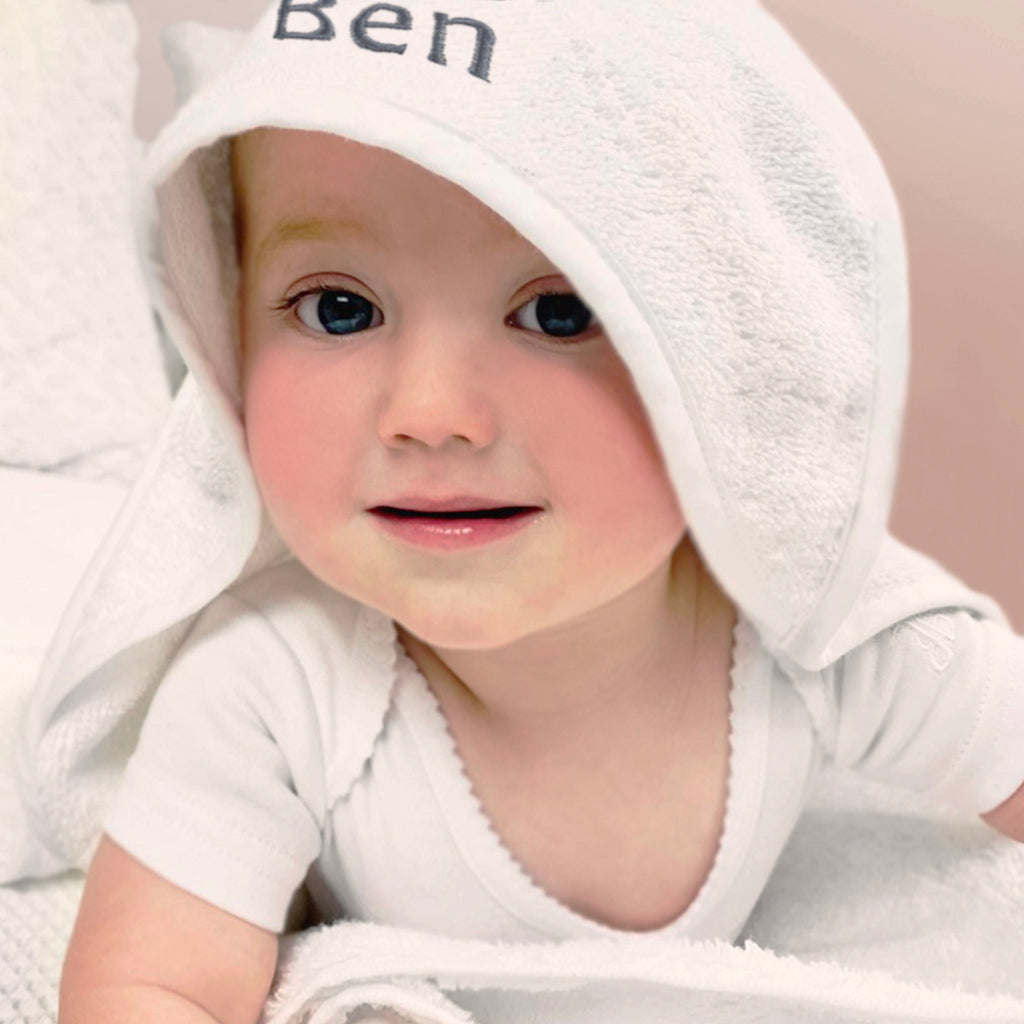 Personalised Baby Girl Hooded Towel
