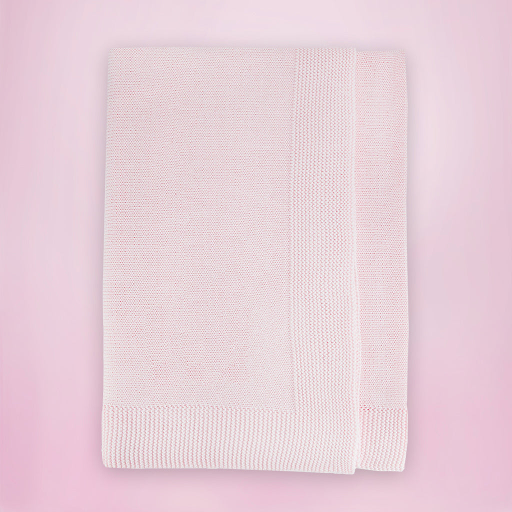 Baby Girl Gift Knitted Cotton Baby Blanket Pink