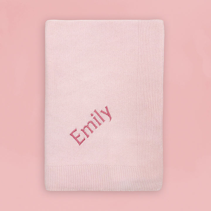 Knittted Baby Blanket Pink