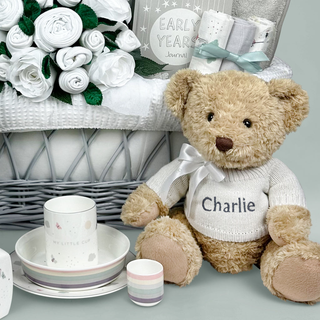 Personalised Little Love Moses Basket Baby Hamper- Neutral