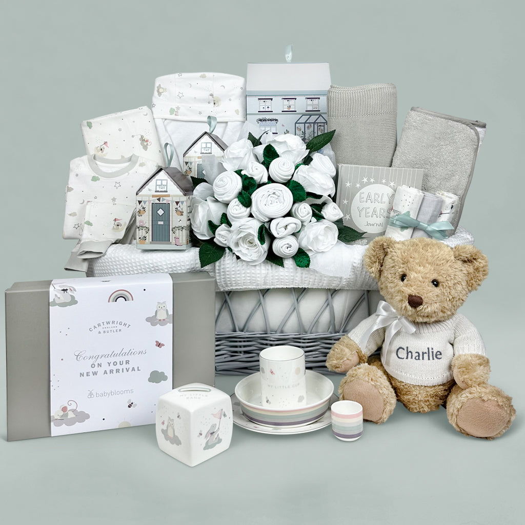 Personalised Ittle Love Moses Basket Baby Hamper Neutral