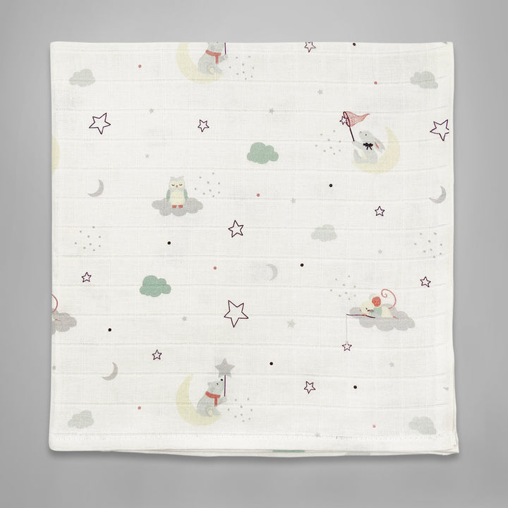 Little Love Night Muslin and Star Wooden Teether