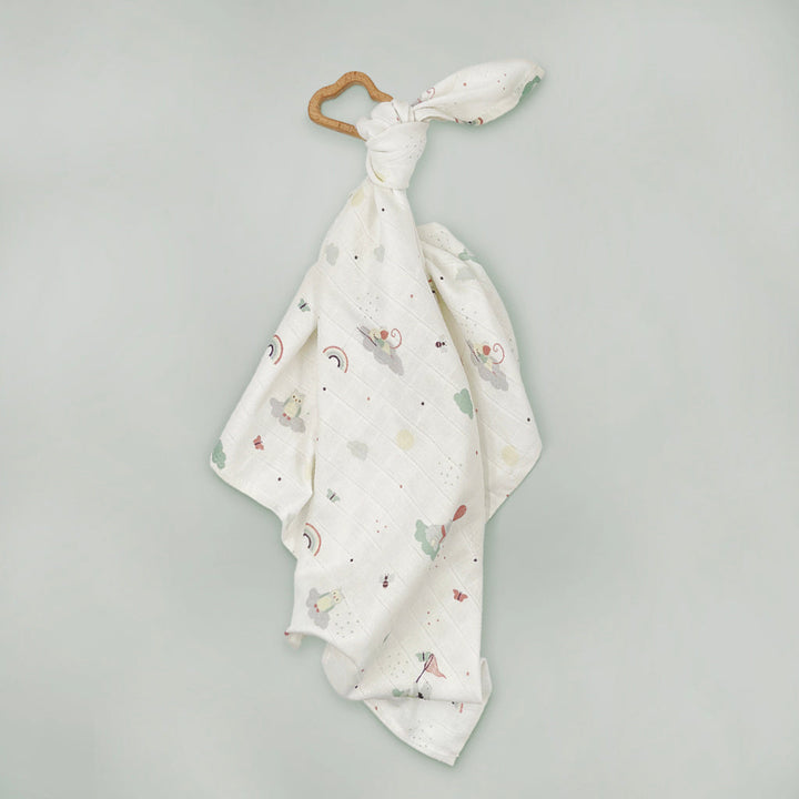Little Love Day & Night Muslins with Wooden Teethers
