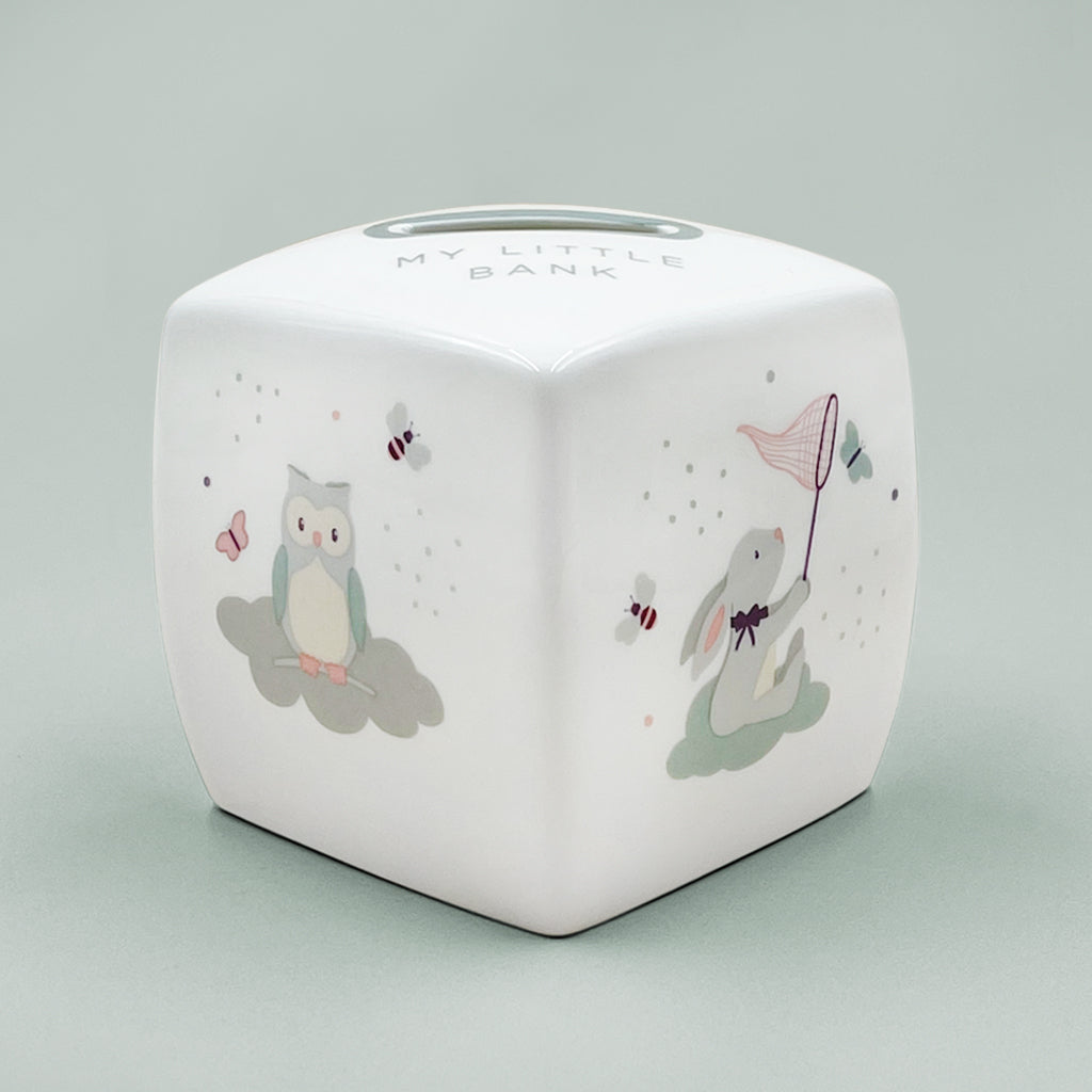 Personalised Blue Bunny and Little Love Money Box