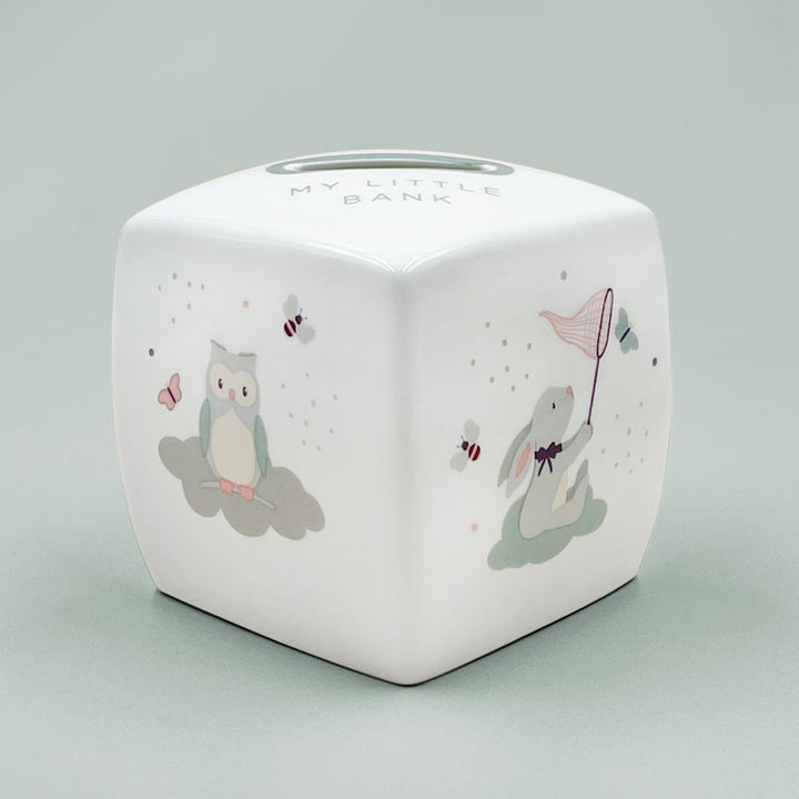 Personalised Blue Bunny and Little Love Money Box