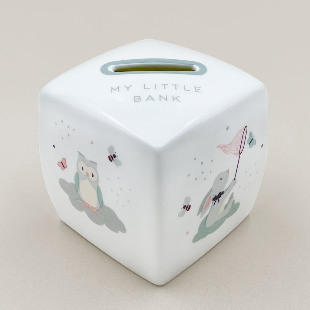 Personalised Blue Bunny and Little Love Money Box