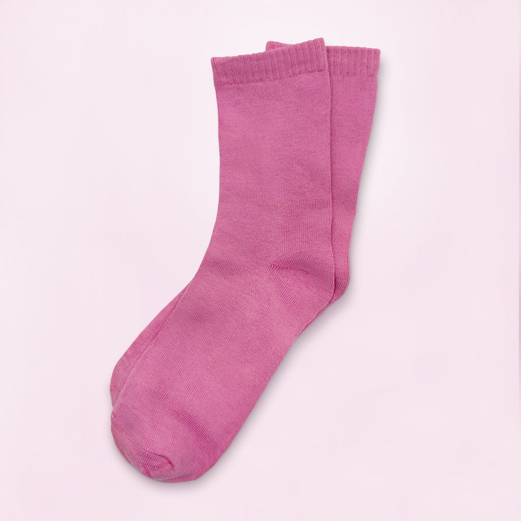 Ladies Pink Rosebud Sock