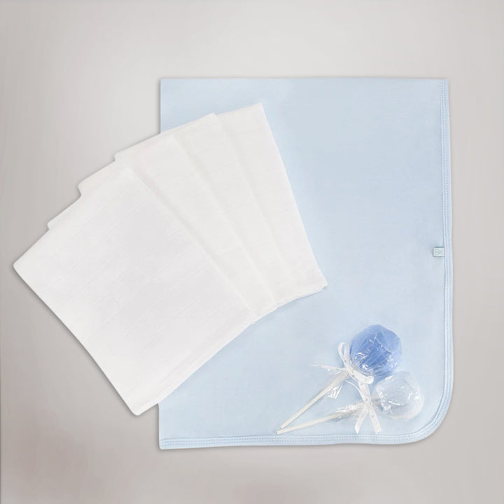 Babyblooms' Baby Boy Muslin Cake Contents